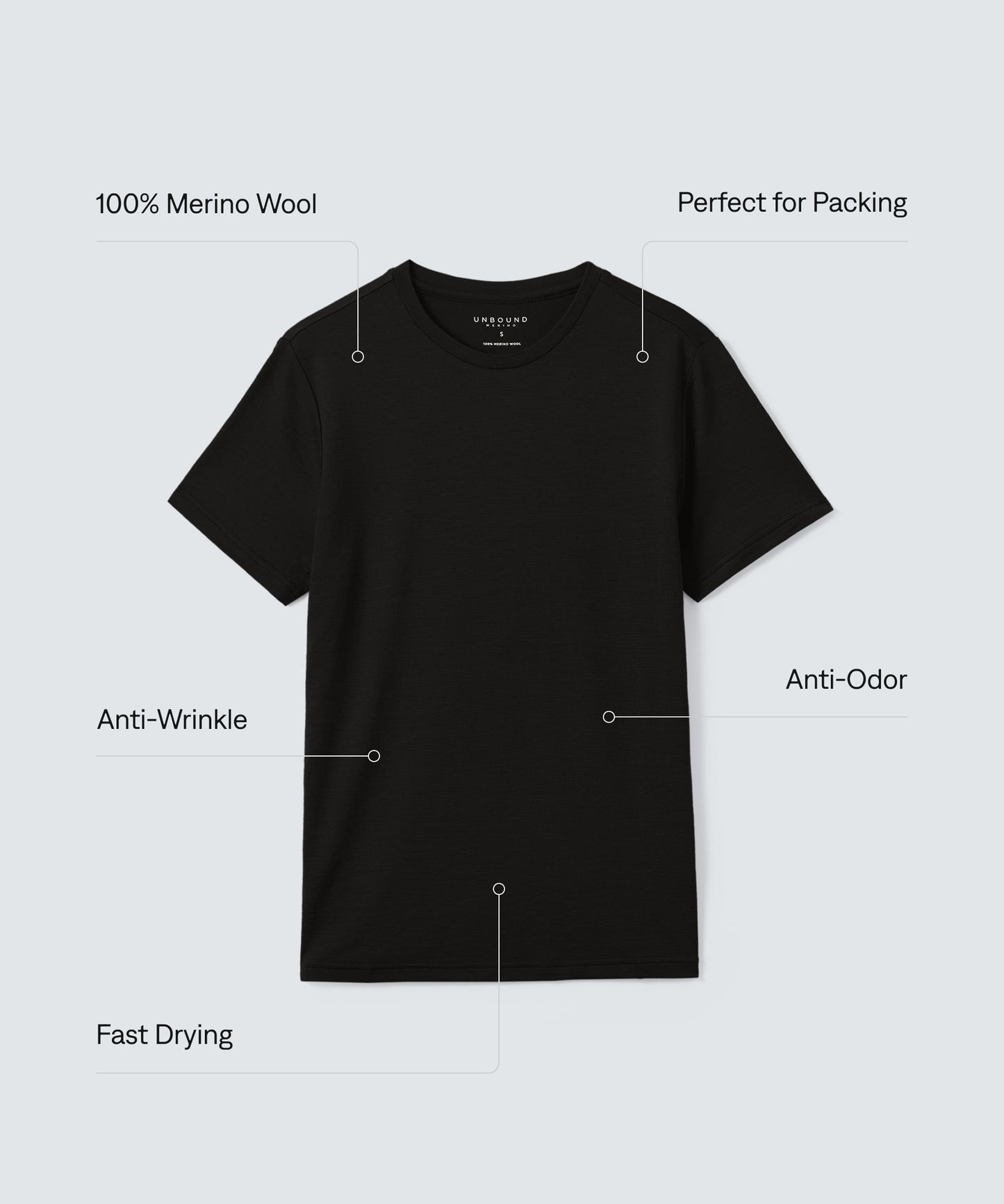 Men's Merino Crew Neck T-Shirt